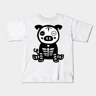 Sugar Skull Pig Kids T-Shirt